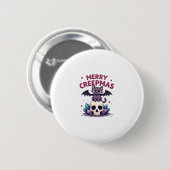 メリークリークマス 猫 パステルゴス クリスマス ドクロ Tシャツ 缶バッジ (正面&裏面)