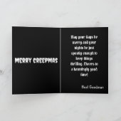 メリークリープクリスマス スプーキーボーイ ゴシック ヴィンテージ カード (内部)