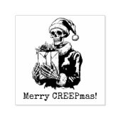 メリークリープマス スケルトン ゴシック クリスマス セルフインキングスタンプ (デザイン)