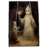 メリークリープマス ビクトリアンゴースト ゴシッククリスマス ミディアムペーパーバッグ (正面)