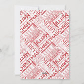 メリークリ文字デザインスマス5x7フラットカード シーズンカード (裏面)