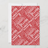 メリークリ文字デザインスマス5x7フラットカード シーズンカード (裏面)