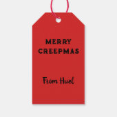 メリークレプマス不気味ボーイゴシックヴィンテージ ギフトタグ (裏面)