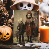 メリークレプマス不気味骨格ゴシックヴィンテージ ポストカード