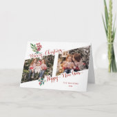 メリークールクリスマス書道ホリー2 – 写真 シーズンカード (正面)