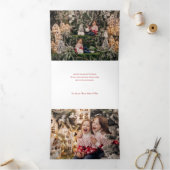 メリークールクリスマス書道ホリー2 – 写真 三つ折りクリスマスカード (内部)