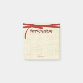 メリーク点々のあるリスマスタータンチェックパターンタイポグラフィ ポストイット