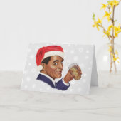 メリーク飲リスマスだ！ カード (黄色い花)