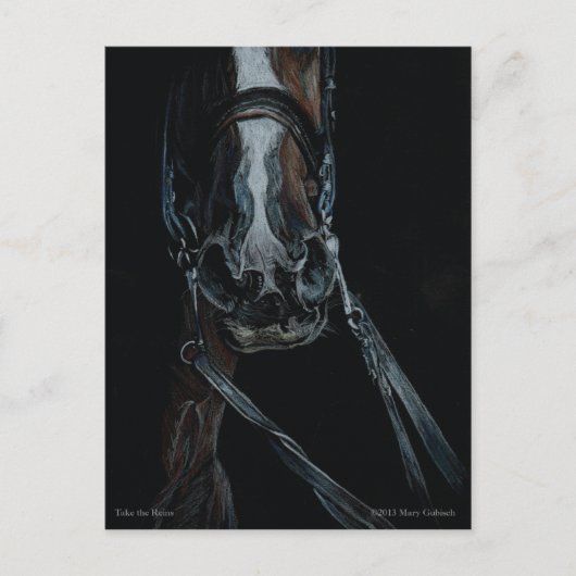 メリーグビッシュで手綱を取る ポストカード (正面)