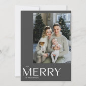 メリーグモダンレイ写真クリスマス シーズンカード (正面)