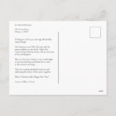 メリーグモダンレイ2フォトクリスマス シーズンポストカード (裏面)