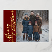 メリーグランジクリスマスと写真 箔シーズンカード (正面)