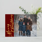 メリーグランジクリスマスと写真 箔シーズンカード (立ち正面)