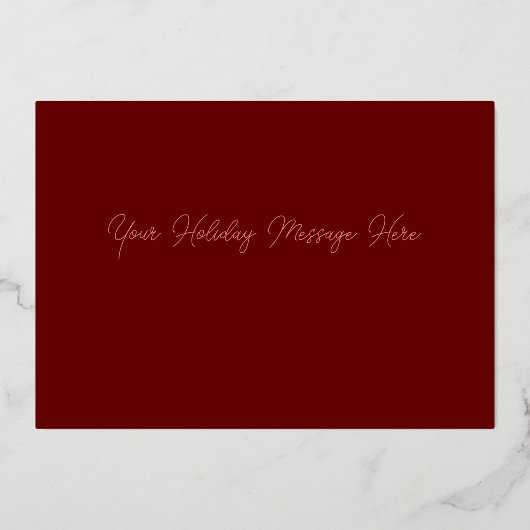 メリーグランジクリスマスと写真 箔シーズンカード (裏面)