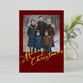 メリーグランジクリスマスと写真 箔シーズンカード (立ち正面)