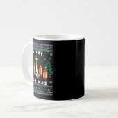 メリーグリズマス おもしろい クリスマス ウガールースウェット グリズリー コーヒーマグカップ (正面左)