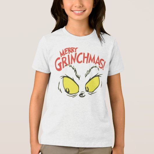 💚 メリーグリンチマス | おもしろクリスマスTシャツ | トライブレンドＴシャツ (正面)