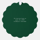 メリーグ結婚したリー結婚の写真 オーナメントカード (裏面)