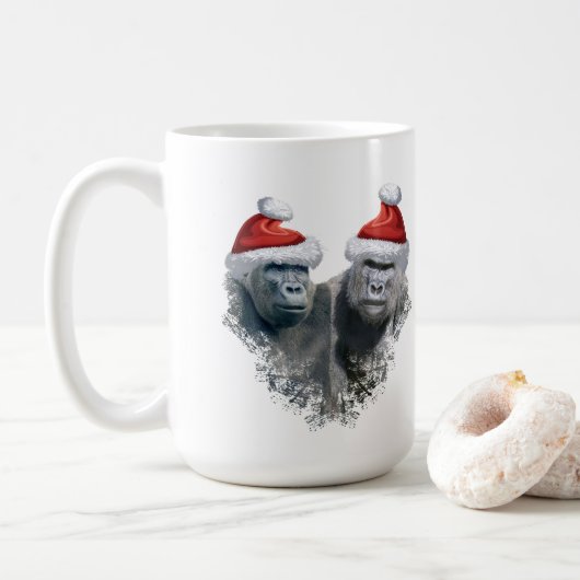 メリーゴリラクリスマス コーヒーマグカップ (ドーナツ)