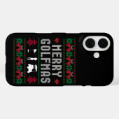 メリーゴルフマス ゴルフ ゴルファー クリスマスセーター Case-Mate iPhoneケース (裏面 (横))