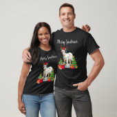 メリーゴートマス ヤギ クリスマス トナカイ サンタ ヤギ Tシャツ (ユニセックス)