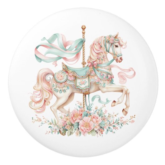 メリーゴーラウンドの馬 セラミックノブ (正面)