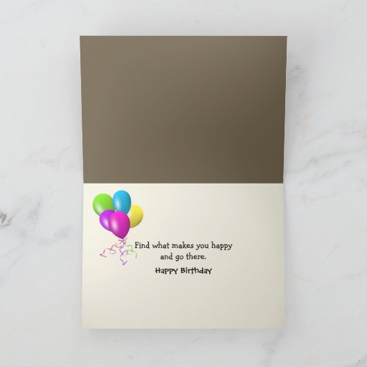 メリーゴーランドに乗る誕生日のくま カード (内部)