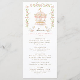 メリーゴーランドのベビーシャワーメニュー メニュー
