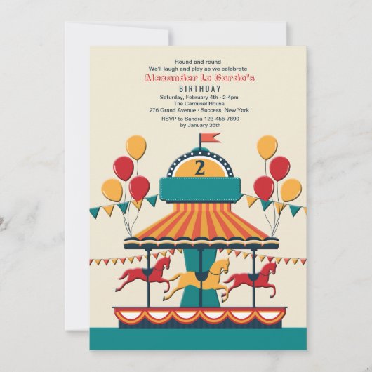メリーゴーランドの招待状 招待状 (正面)