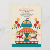 メリーゴーランドの招待状 招待状 (正面/裏面)