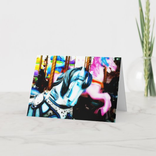 メリーゴーランドの馬のバースデー・カード カード (正面)