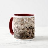 メリーゴーランド/回転木馬-セピア色 マグカップ (正面左)