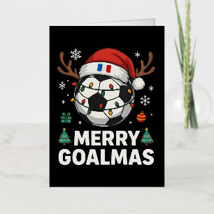 メリーゴールマス フランス - おもしろサッカークリスマス 箔シーズンカード