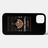 メリーサンクスマス クリスマス 感謝祭 七面鳥 Case-Mate iPhoneケース (裏面 (横))