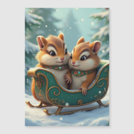 メリーシマリスChristmas マグネット招待状
