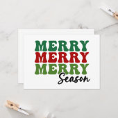 メリーシメリーーズ – レトロホリデーアート カード (正面/裏面インサイチュ)