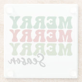 メリーシメリーーズ – レトロホリデーアート ガラスコースター (裏面)