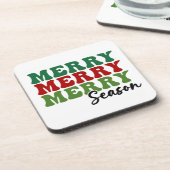 メリーシメリーーズ – レトロホリデーアート コースター (左側)