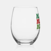 メリーシメリーーズ – レトロホリデーアート ステムなしワイングラス (右)