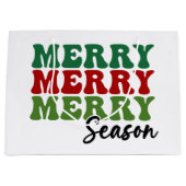 メリーシメリーーズ – レトロホリデーアート ラージペーパーバッグ (正面)