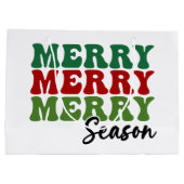 メリーシメリーーズ – レトロホリデーアート ラージペーパーバッグ (裏面)
