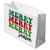 メリーシメリーーズ – レトロホリデーアート ラージペーパーバッグ (裏面アングル)
