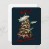 メリーシャークマのまわりにザクリスマスツリー シーズンカード (正面/裏面)