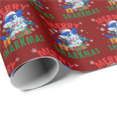 メリーシャークマスサンタシャークラバークリスマス ラッピングペーパー (ロールコーナー)