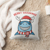 メリーシャークマス 面白いクリスマスのサメ クッション (ブランケット)