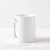 メリーシャークマス 面白いクリスマスのサメ コーヒーマグカップ (中央)