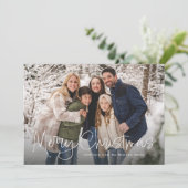 メリーシンプルクリスマスのスクリプト4枚の緑 シーズンカード (スタンド正面)