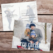 メリーシンプルクリスマスのミニマリスト2枚かわいい シーズンポストカード