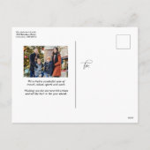 メリーシンプルクリスマスの台本の家族の写真 シーズンポストカード (裏面)