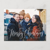 メリーシンプルクリスマスの台本の家族の写真 シーズンポストカード (正面)